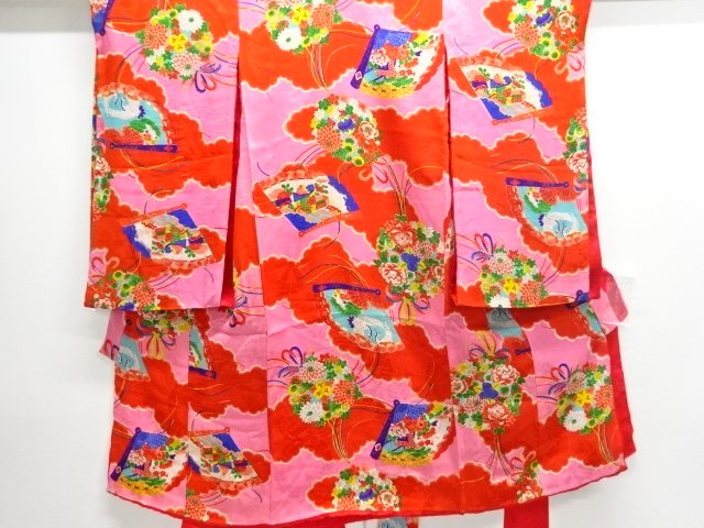 Japanese Kimono / Chirimen Kinsha Silk